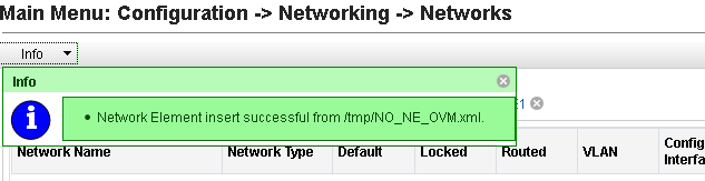 Main menu for networks Main menu for networks